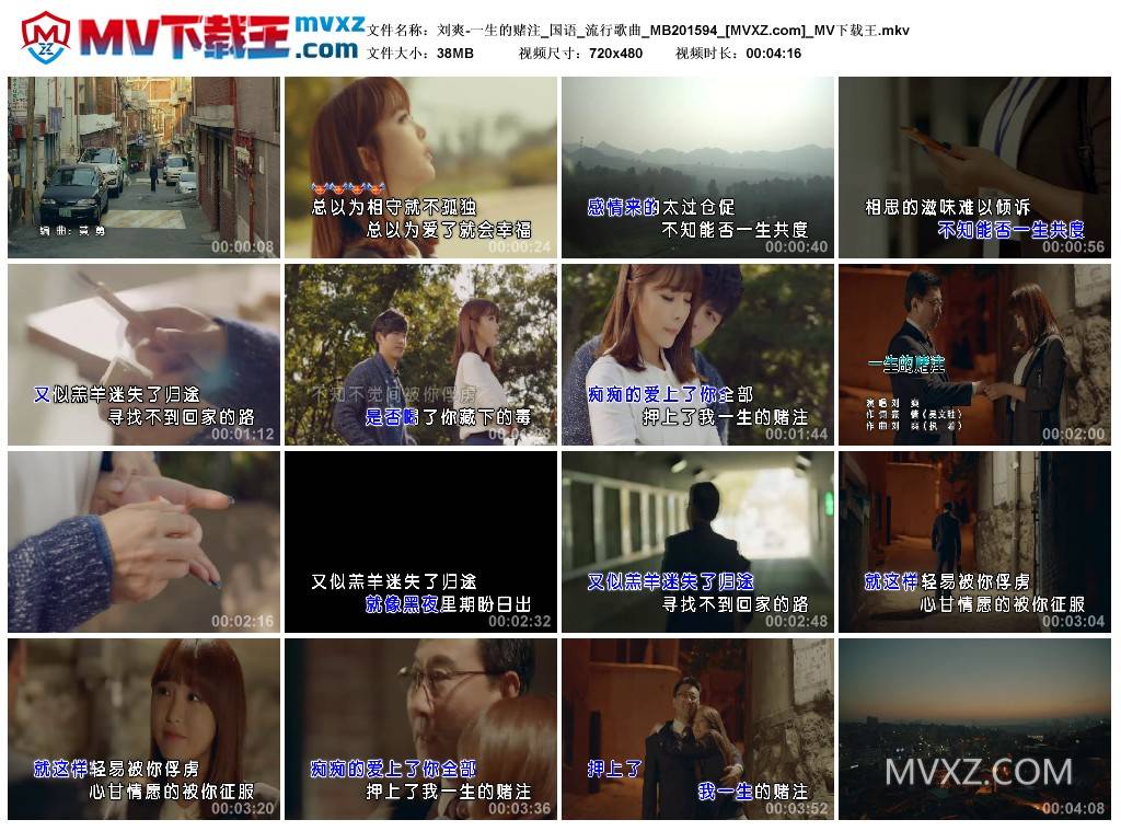 刘爽-一生的赌注_国语_流行歌曲_MB201594